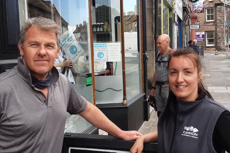 Bob and Natasha Coull, who run a fish and chip shop, are in the Scottish camp.
Bob said: "I was born at Castle Hills in Berwick but then moved to Eyemouth where my dad was a fisherman.
"I have to say Scotland will win 2-1. England have a better team but there will be 11 Scotsmen who will play like they have never played before."