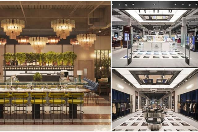 Modern brasserie, Sienna, is set to open inside flagship designer store, Flannels (right), next month