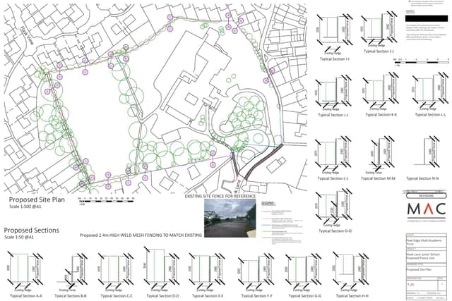 Plans for a new perimeter fence at Nook Lane Junior School in Stannington, Sheffield, submitted to the city council by Mac Construction Consultants