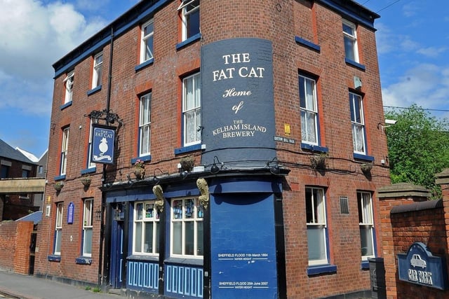 The Fat Cat, Alma Street, Kelham Island, is described as 'a cheerfully busy little Victorian pub' with 'up to a dozen interesting beers' and 'bargain food'.