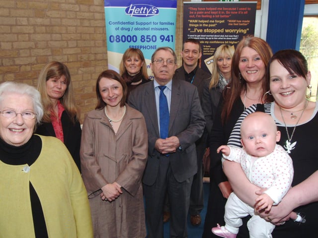Pictured in 2009 at the Grandparents Raising Grandchildren Network event at Mansfield's Friends Meeting House. Pictured from the left are: Jean Stogdon, Chair and Founder of Grandparents Plus, Alison Blaxland Grandparents Plus, Sam Smethers, Chief Executive, Grandparents Plus, Kate Davies, Strategic Director for Safer Nottinghamshire Brug and Alcohol Action Team, Mansfield MP Alan Meale, Craig Knowles Hetty's Kinship Care Worker, Debbie Knowles Hetty's Team Manager, Grandparents voices, Grandmother Sherrie Paget and her daughter April Paget with her daughter 6 month old Carmella Paget.