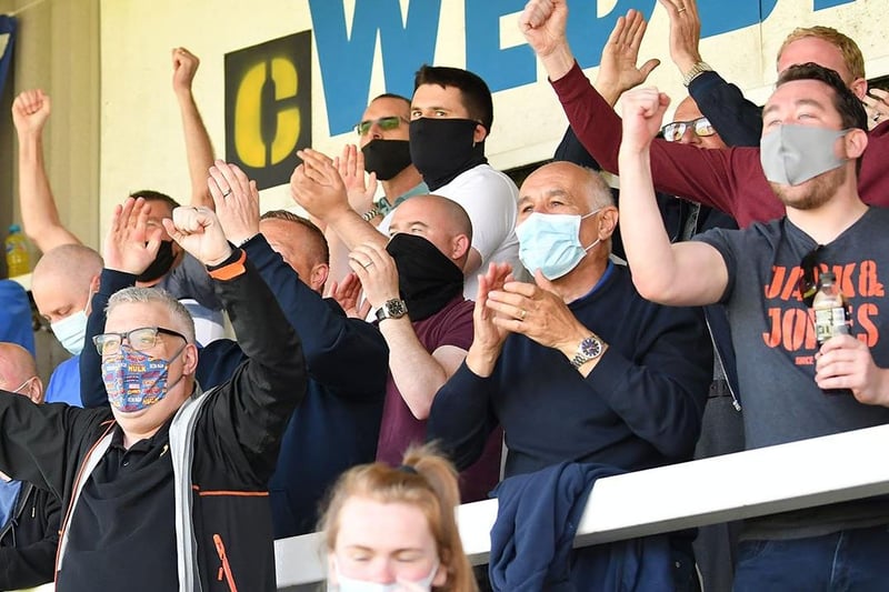Fans delighted by Hartlepool United's 4-0 win against Weymouth FC.