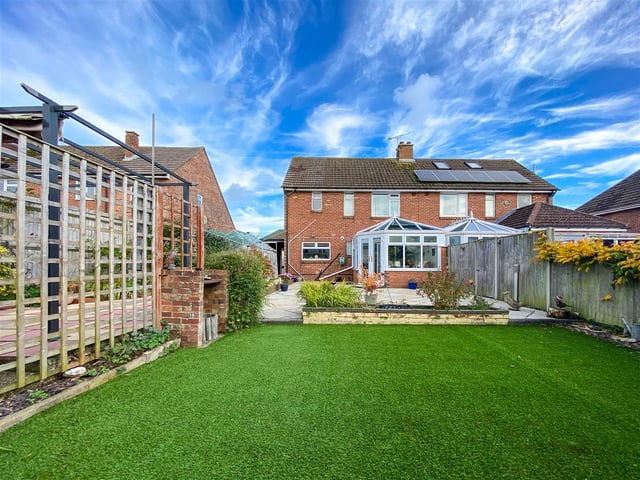 This three bedroom semi-detached house in Foxbury Grove, Portchester, is on the market for £300,000. It is listed by Castles.