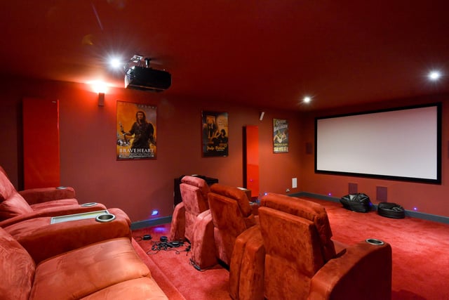The new owners can binge on box sets in luxury in this cosy home cinema