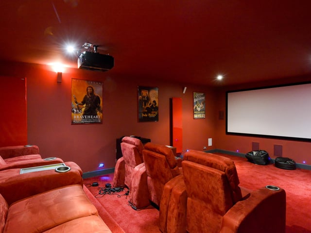 The new owners can binge on box sets in luxury in this cosy home cinema