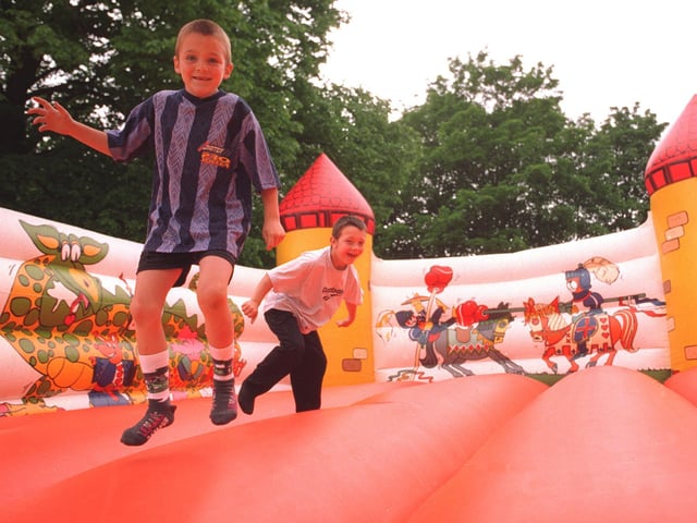 St Lukes Hospice Fair, pictured is Lewis Lee, seven, left and Luke butler eight in 1997