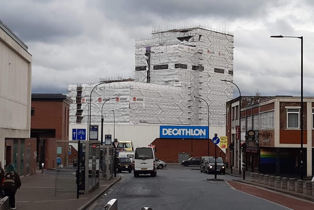 This £75m complex of 335 flats has been under wraps on Sylvester Street near Decathlon for a while. It is scheduled for completion in 2023.