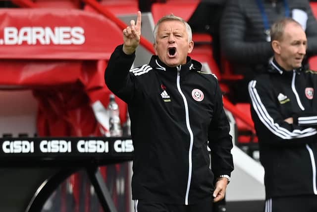 Sheffield United's manager Chris Wilder will learn who his team faces on the opening day of the Premier League season later this month: SHAUN BOTTERILL/POOL/AFP via Getty Images