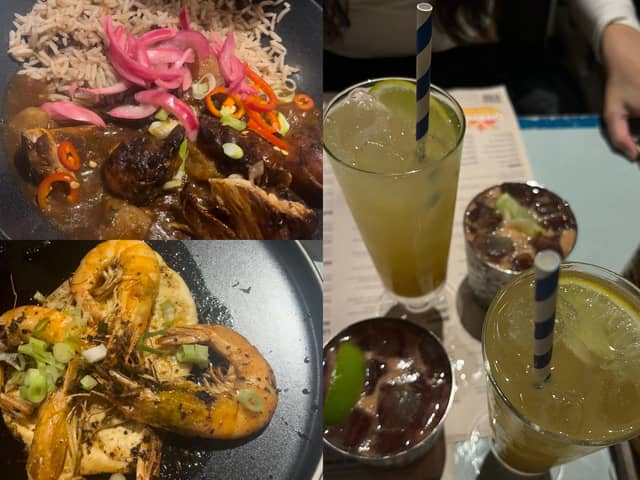 Some of the dishes and cocktails on the new Christmas menu at Turtle Bay Sheffield
