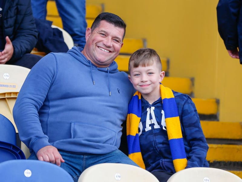 Mansfield Town fans before the match with Harrogate.