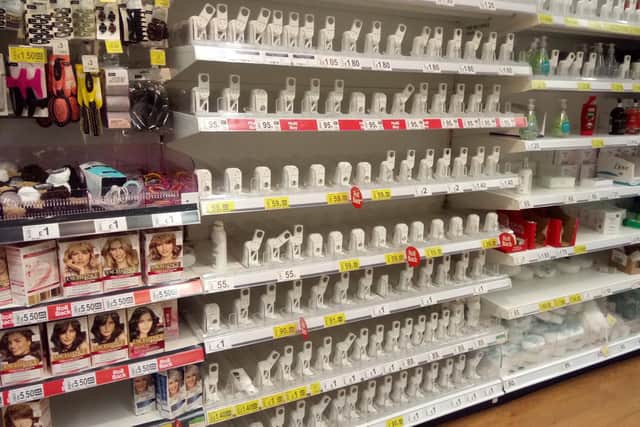 Supermarket shelves in Doncaster have been stripped of hand wash and sanitising gels.