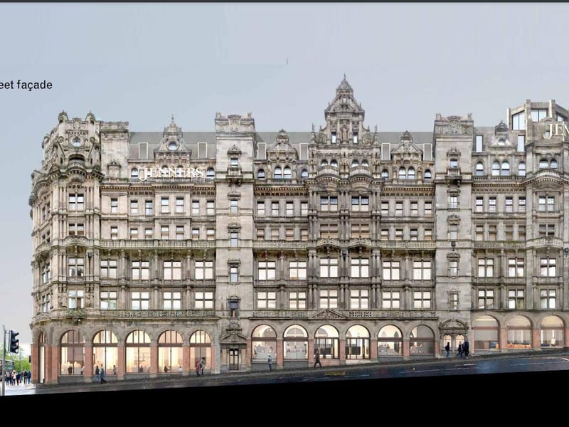 Here is Jenners from the South St David Street side.