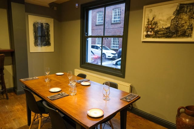 PIcture shows a table  at Juke and Loe's new Kelham Island restaurant, Juke and Loe at The Milestone