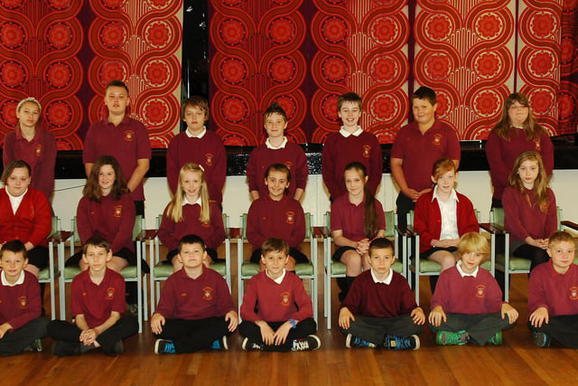 St Cuthbert's Primary School leavers lined up for this photo in 2012.