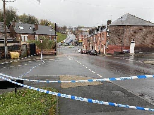 A police cordon in Burngreave following a fatal shooting last week