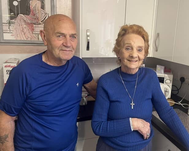 Rita - seen here with husband Arnold - is proud to be the first Arches Housing tenant
