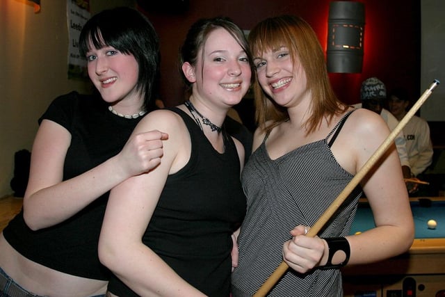 Pictured at the Cavendish, West Street, are, left to right: Caroline, Claire and Sarah, February 2004