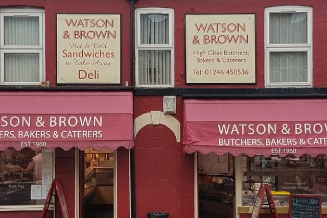 Watson & Brown, 379 Sheffield Road, Whittington Moor, S41 8LL. Rating: 4.7/5 (based on 47 Google Reviews). "Watson and Brown make the best pork pies ever!"
