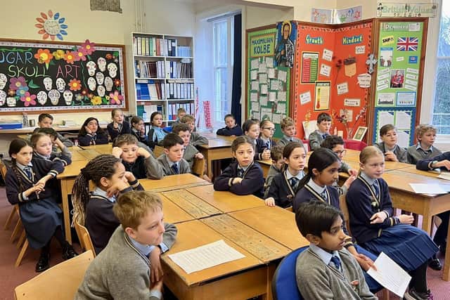 Year 4 and 5 pupils at Mylnhurst Preparatory School in Ecclesall joining in with the cross-city video call with children’s author Onjali Rauf.
