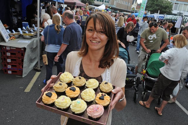 Southsea Food Festival 2010. Gemma Beardsley (33) with some great looking cakes. Picture: Malcolm Wells 101897-0097