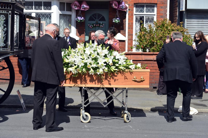 Funeral procession for Gladys Stonehouse.