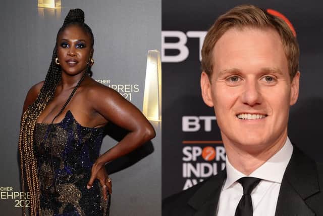 Sheffield BBC presenter and Strictly Come Dancing contestant Dan Walker has written a heartwarming message to judge Motsi Mabuse who has to miss this week's show. Photo by Getty Images/BeFunky.