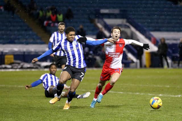 Sheffield Wednesday wing-back Kadeem Harris played a starring role in his side's 2-0 win over former club Wycombe Wanderers at Hillsborough last night. (Photo by Alex Pantling/Getty Images)