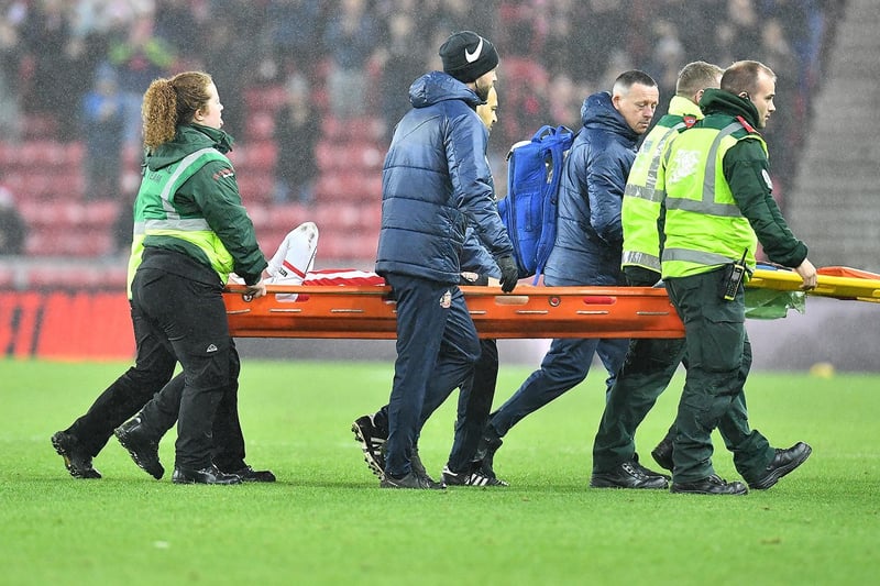 Was stretchered off against Coventry last year and is set to miss the rest of the season.
