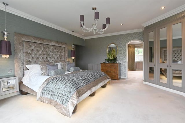 This master suite is big enough for an enormous kingsize bed and then still has room leftover for other furniture if you wish. It is one of two bedrooms with an en-suite bathroom, but also has an adjacent dressing room to get ready in.