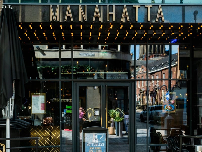 Manahatta, in Merrion Street, announced closure earlier this month. It is set to be replaced by Manchester game bar NQ64. The bar's Greek Street site (pictured) remains open. 