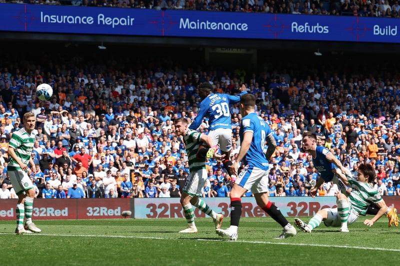 John Souttar powerfully headed home Rangers’ second goal of the match on a gloriously sunny afternoon.