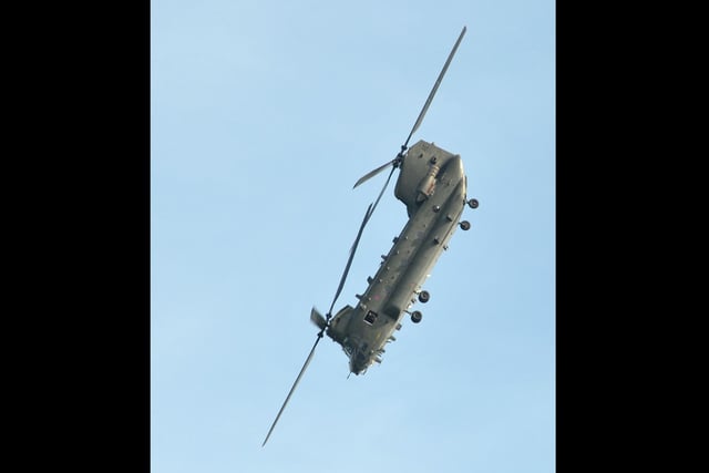 A Chinook HC2 at Airbourne, Eastbourne's International Airshow, August 11th 2012 Picture: Stephen Curtis E34553N