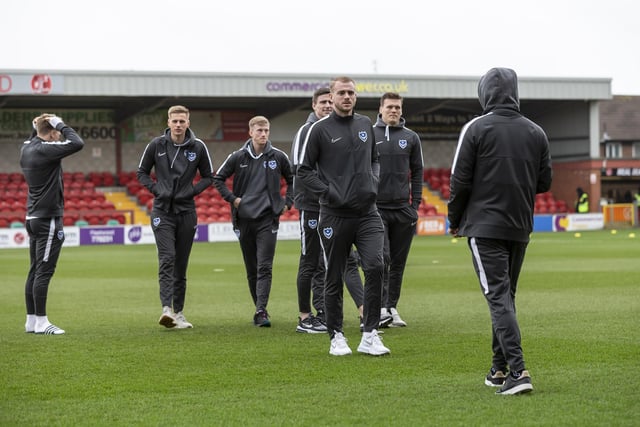 The Blues inspect the pitch after arriving at Highbury Stadium