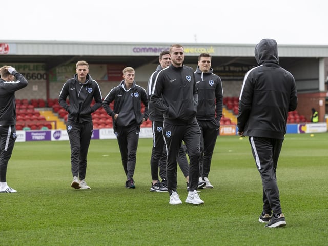 The Blues inspect the pitch after arriving at Highbury Stadium