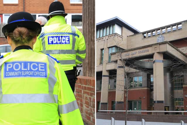 Sheffield Crown Court, pictured, has heard how Sheffield pervert Wayne Rutledge, who was caught with indecent images on two mobile phones, has been given a suspended prison sentence