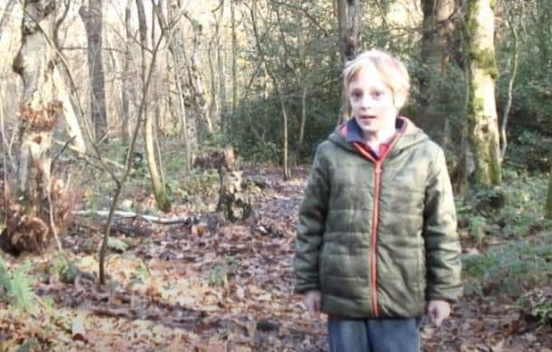 Young Thomas Edwards who was asked to make a film about climate change