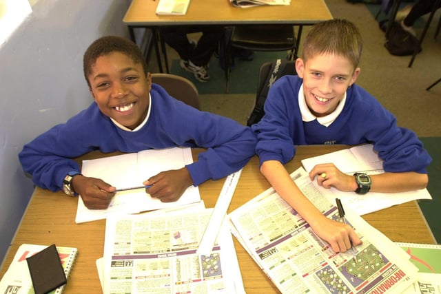 Pupils from Hinde House School in  class 7Ab are, 11 year old Junior Liversedge and 12 year old Warren Adkins
