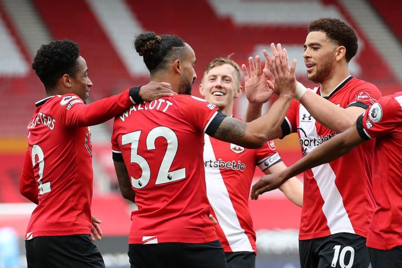 The Saints have played 22 Premier League matches in 2021, winning five, drawing two and losing 15. GD-27