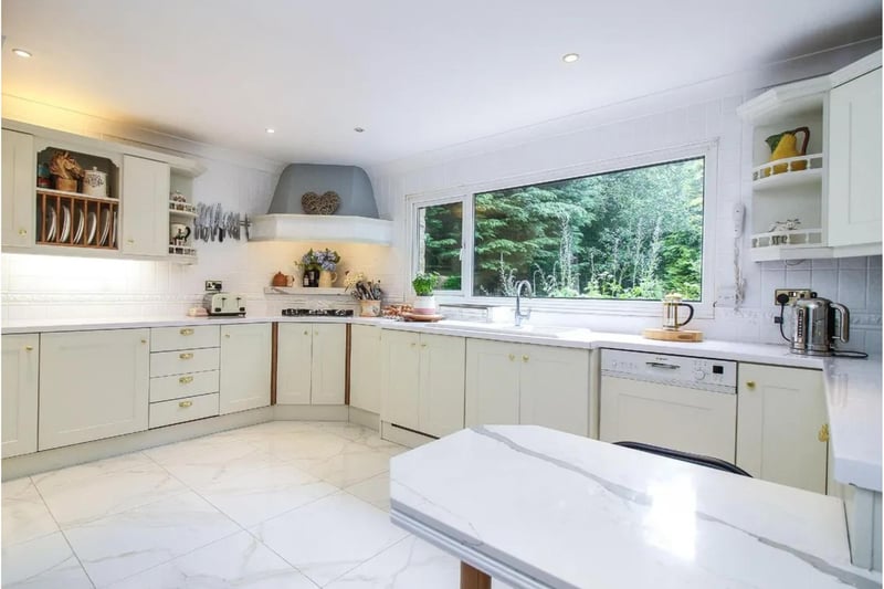 This property's kitchen is perfect for dinner parties.