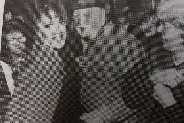 Soap star Alma Barrie brought festive sparkle to Kirkcaldy High Street when she switched on the Christmas lights in December 1997.