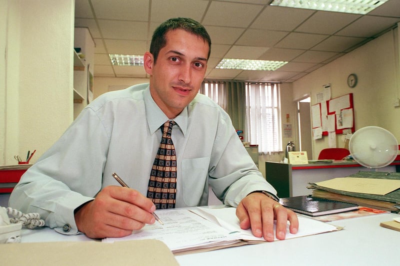 Phil Price, area manager at Reeds Rains estate agents, Hillsborough, pictured in 1999