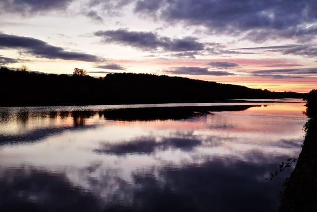 The River Wansbeck at sunset.