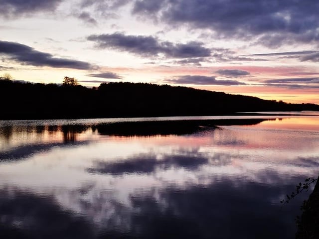 The River Wansbeck at sunset.