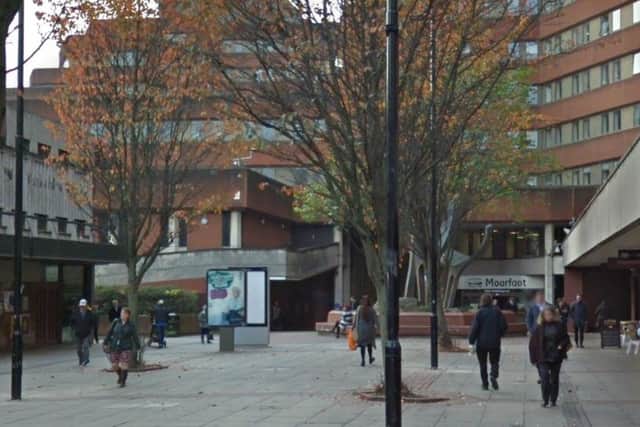 The Moor in Sheffield city centre, where a man was found with a slash wound and was taken to hospital following reports of a street fight. Google Street View photo