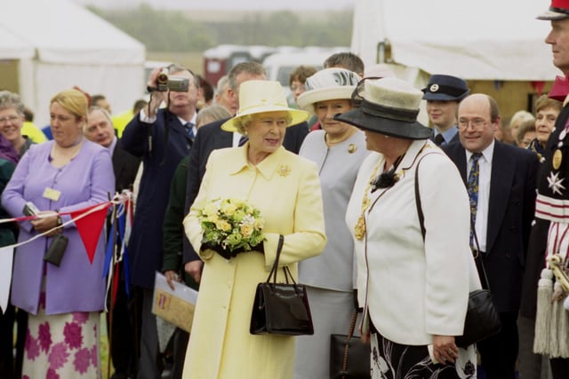 Queen Elizabeth was in Easington Colliery in May 2002 to visit the mining disaster memorial garden.