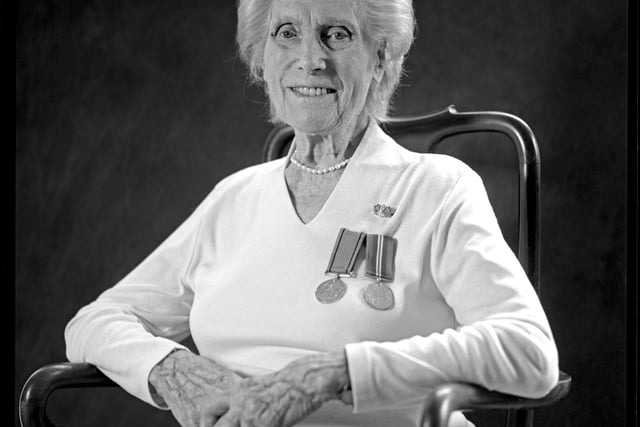 Marjorie Corbett Lamb who is 99 and served in the Women's Royal Naval Service during the second world war and was stationed across the UK in busy port cities, such as Plymouth and Liverpool.