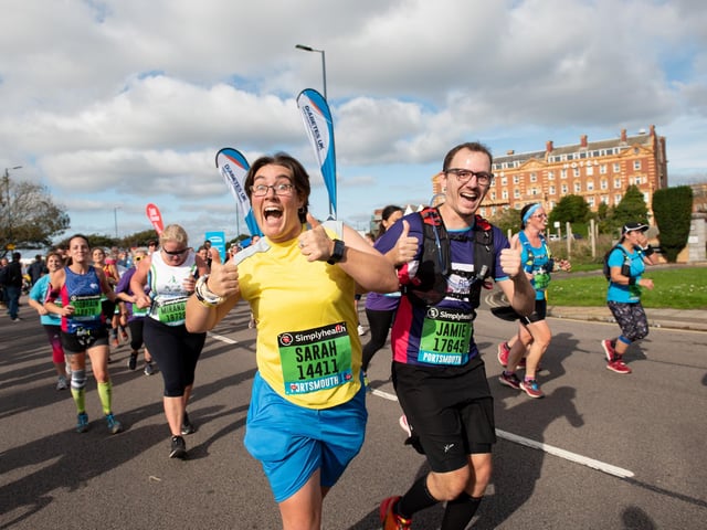 Action from the Great South Run. (201019-253)