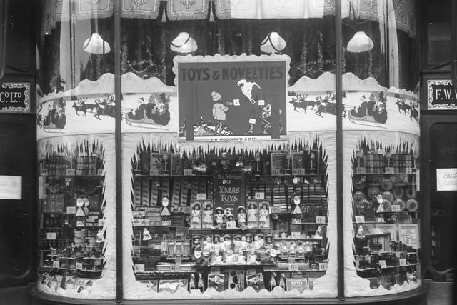 An undated photo from the Shields Gazette archives showing the Woolworths Christmas shop window.