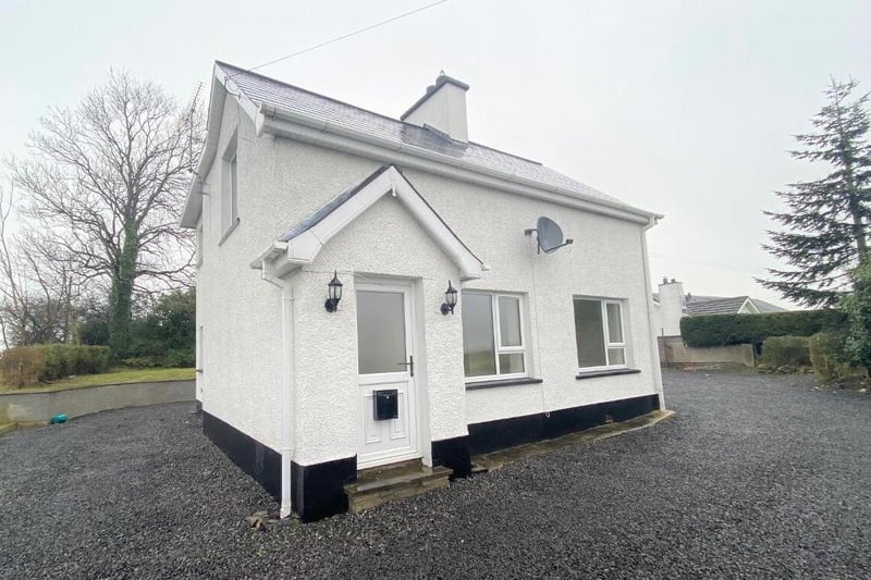 Three bed detached cottage on Race Road, Portglenone.  Average house price in Mid and East Antrim - £134,788.