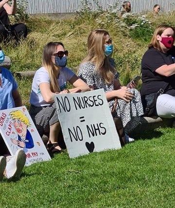 Protests organised by group 'NHS Workers Say NO! To Public Sector Pay Inequality' took place across more than UK cities on August 8.